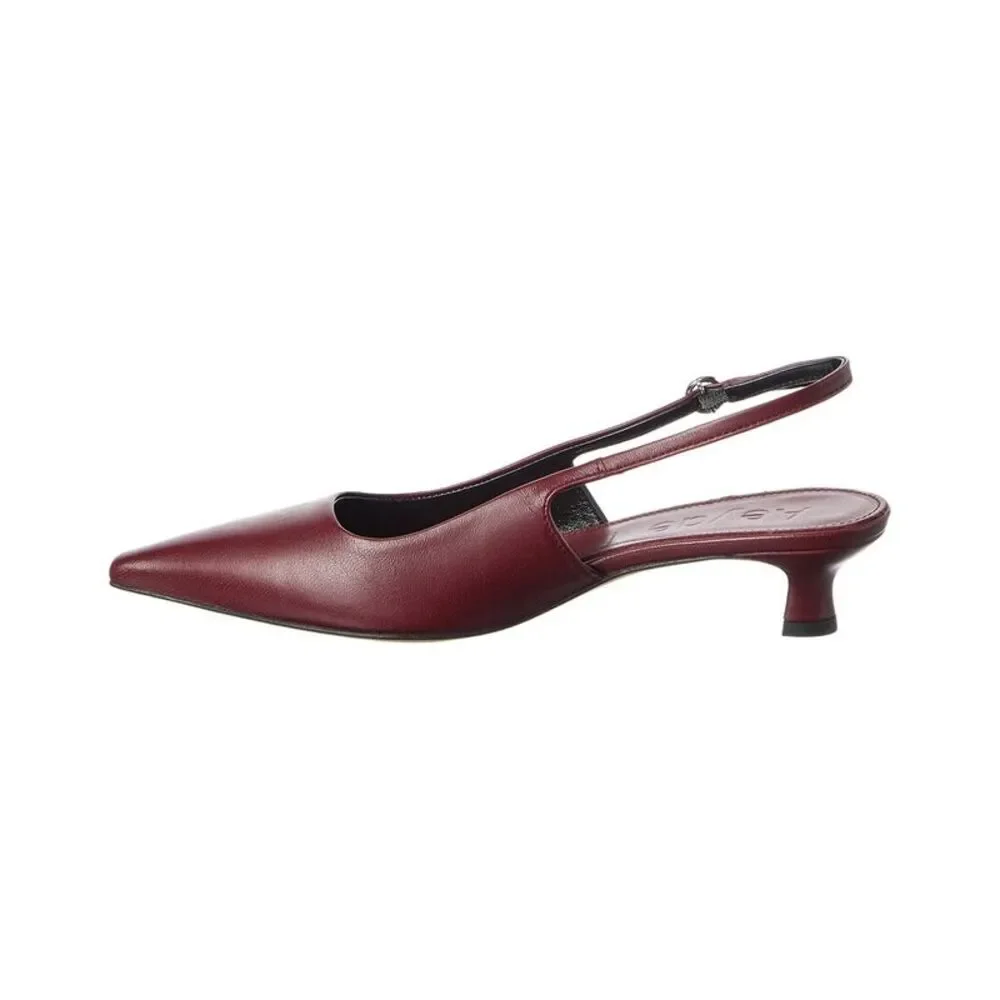 Aeyde Catrina Slingback Leather Pump, Brown